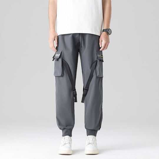 Herren Tech‑Utility Cargohose mit multifunktionalen Beintaschen, verstellbaren Gurtbändern & elastischen Bündchen Nord Taschen