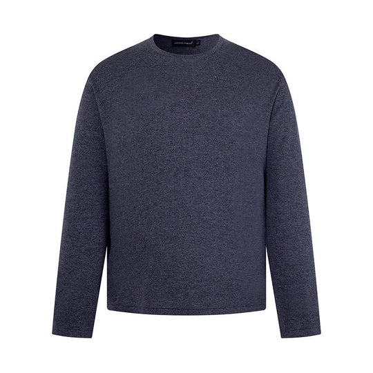 Herren Feinstrickpullover mit Rundhalsausschnitt und geradem Schnitt Nord Taschen