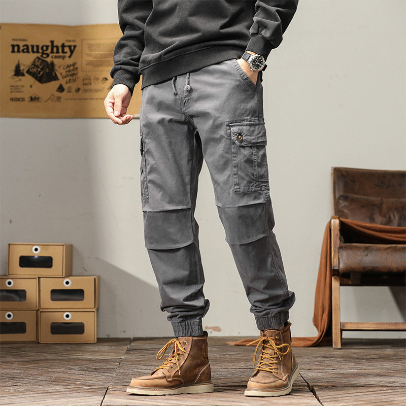 Herren Funktionale Cargo-Joggerhose im Urban-Workwear-Stil mit Kordelbund und Klapptaschen Nord Taschen