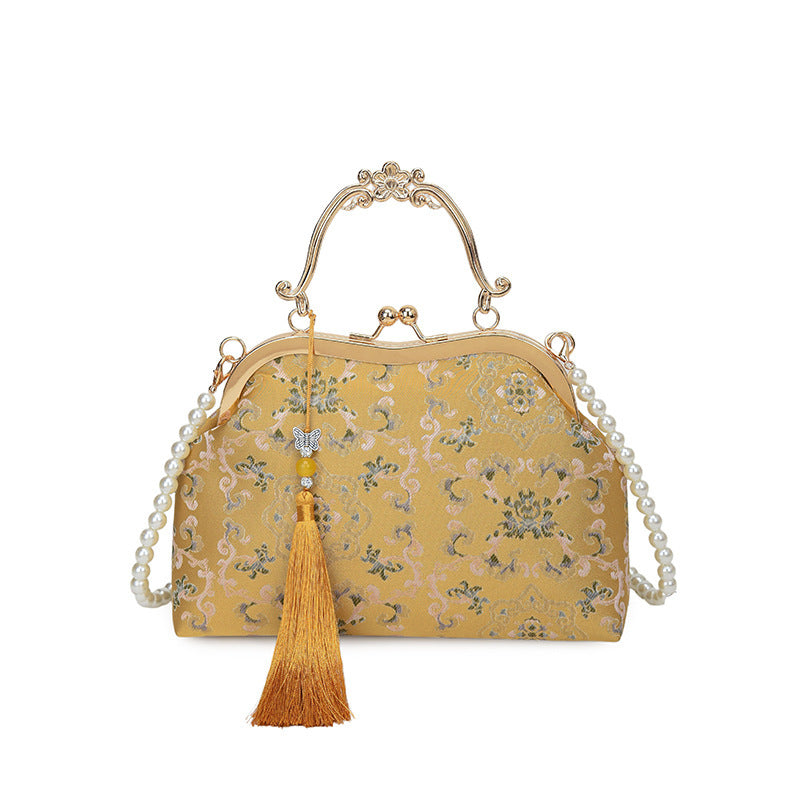 Damen elegante Handtasche mit kunstvollem Verschluss Nord Taschen