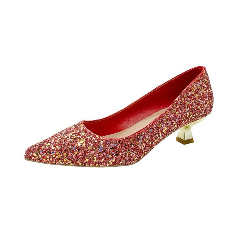 Damen elegante glitzernde Pumps mit spitz zulaufender Form - Vittorelli