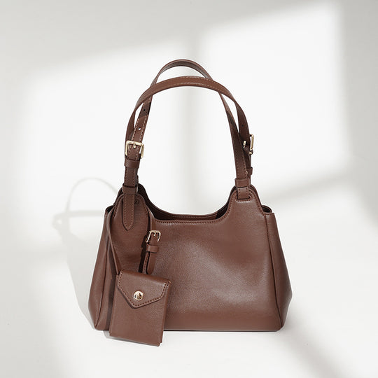 Damen Hobo-Tasche aus hochwertigem Leder mit abnehmbarem Mini-Portemonnaie Nord Taschen