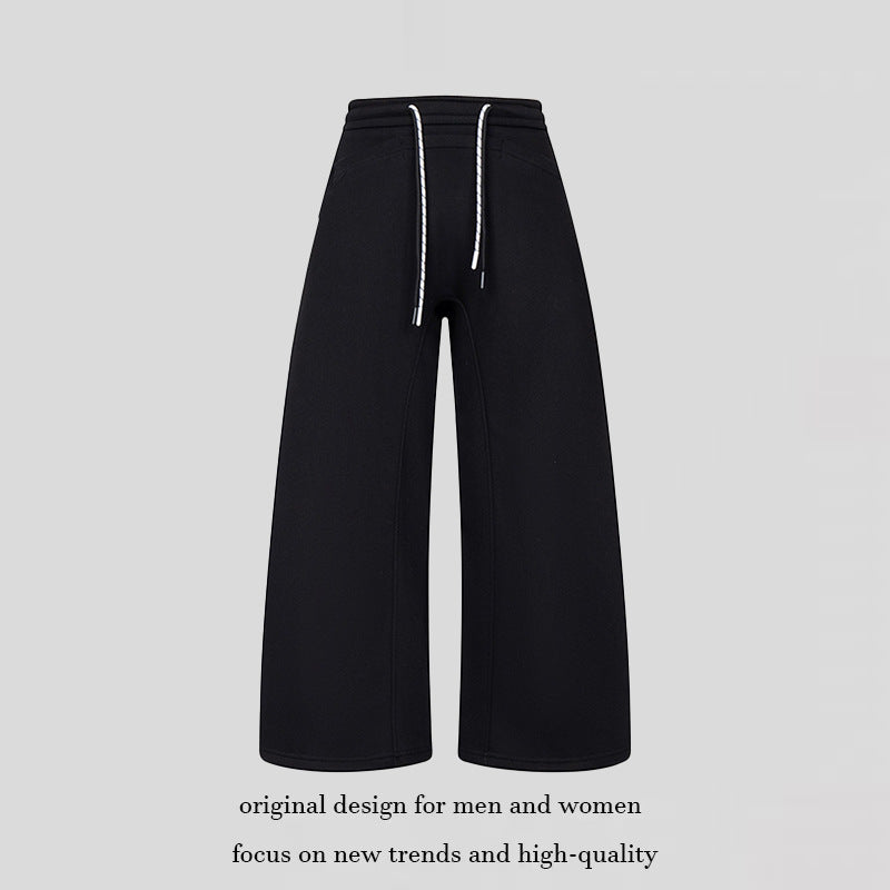 Damen Culotte-Sweatpants mit hohem Bund, Kordelzug und weitem Bein Nord Taschen