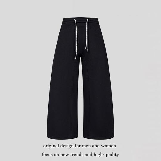 Damen Culotte-Sweatpants mit hohem Bund, Kordelzug und weitem Bein Nord Taschen