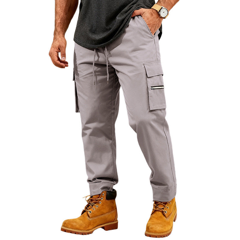 Herren Funktionale Cargo-Jogginghose mit Kordelzug, Reißverschlusstasche und Bündchen Nord Taschen