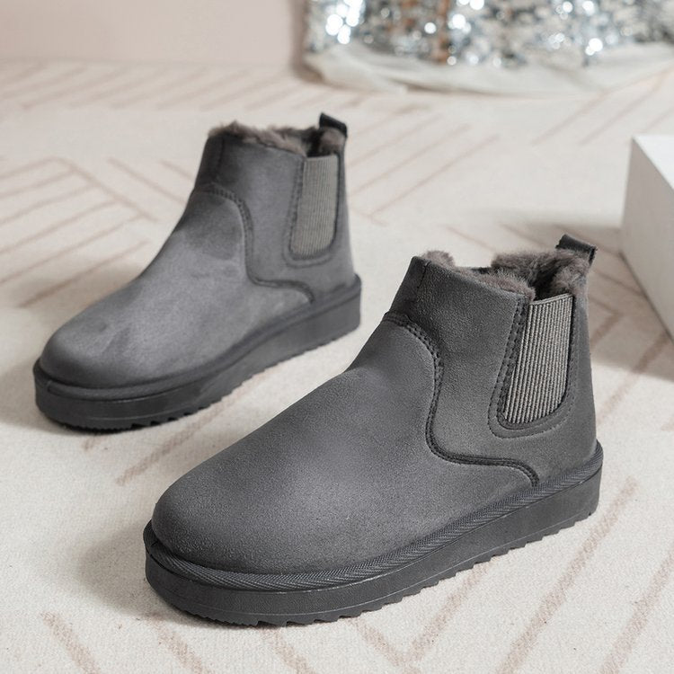 Damen  gefütterte Chelsea-Ankle-Boots mit Teddyfutter, elastischer Seitenblende und rutschfester Leichtsohle Nord Taschen