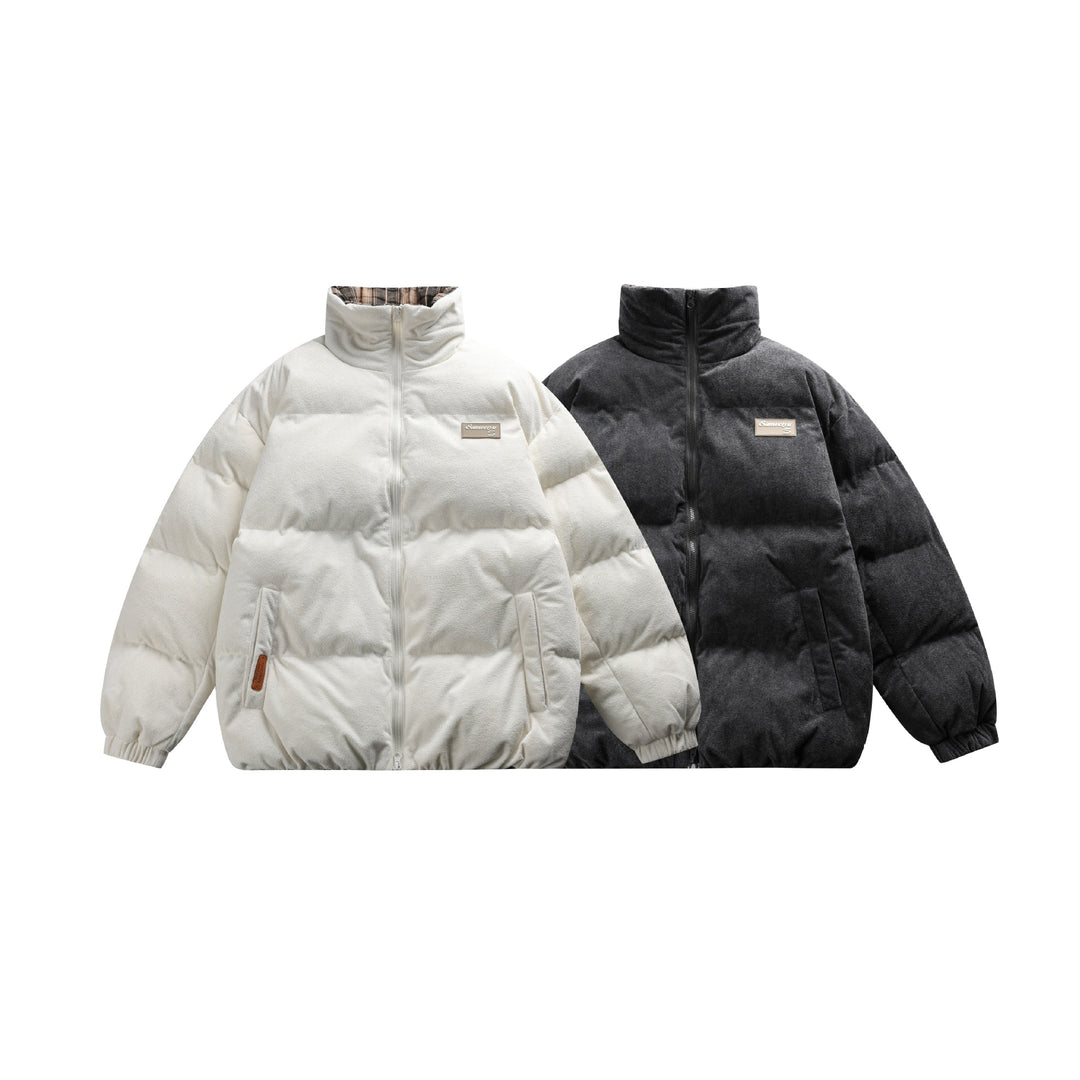 Unisex Boxy wattierte Kurzjacke mit hohem Funnelkragen und Teddy‑Fleece‑Optik Nord Taschen