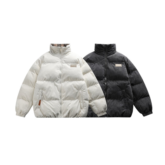 Unisex Boxy wattierte Kurzjacke mit hohem Funnelkragen und Teddy‑Fleece‑Optik Nord Taschen