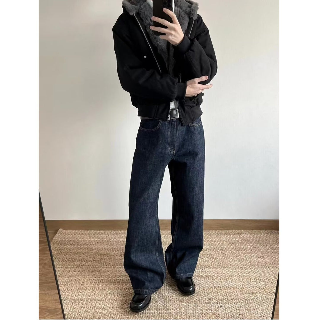 Damen Modische Weitgeschnittene Jeans Nord Taschen