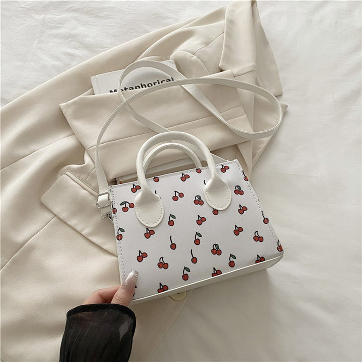 Damen handliche Umhängetasche mit fruchtigem Kirschmotiv Nord Taschen