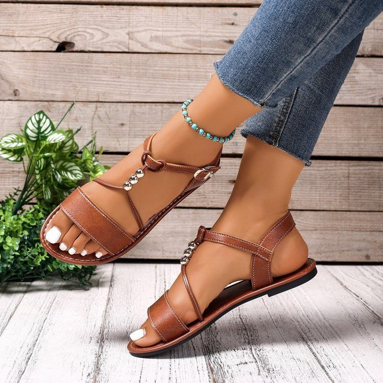 Damen modische Sandalen mit kunstvollem Riemen-Design