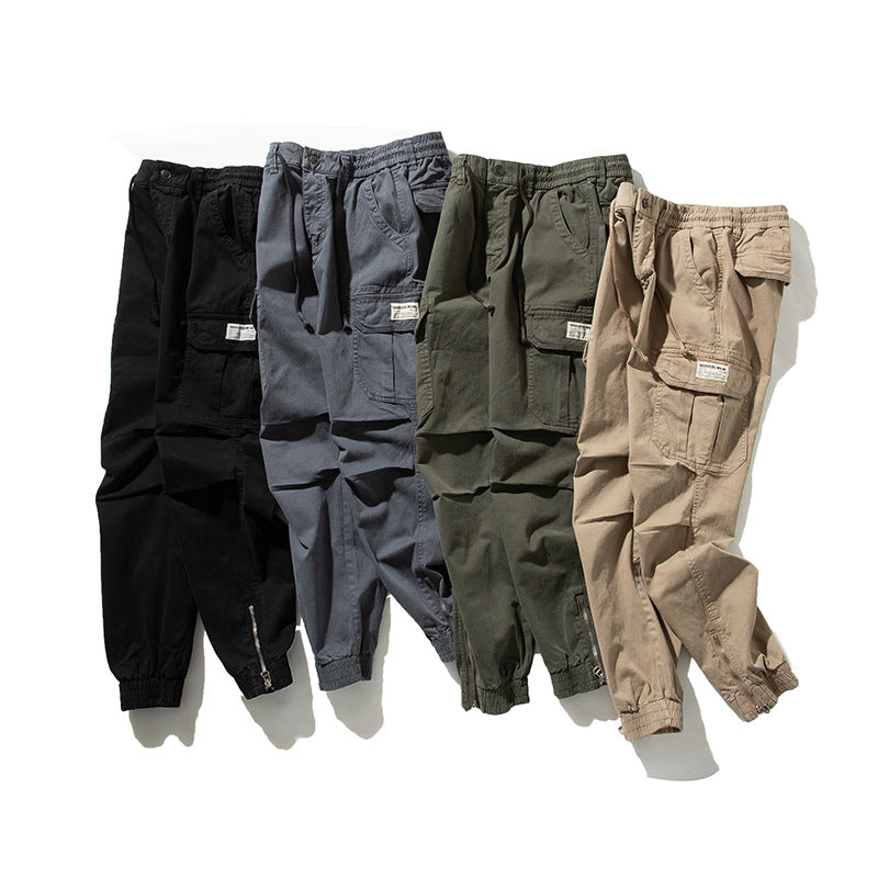 Herren Cargo-Jogginghose im urbanen Utility‑Stil mit elastischem Tunnelzugbund und verstärkten Kniepartien Nord Taschen