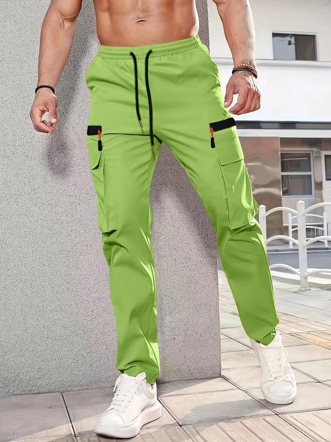Herren Cargohose im Joggerstil mit elastischem Bund, Tunnelzug & Mehrfachtaschen Nord Taschen