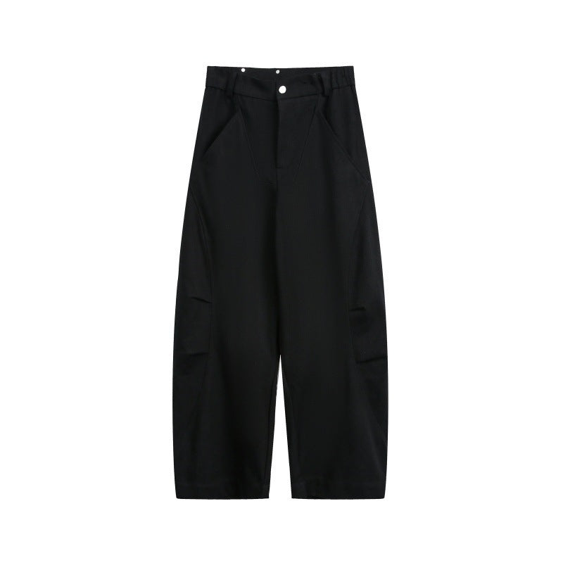 Unisex Weite Cropped-Cargohose mit hoher Taille und Utility-Taschen Nord Taschen