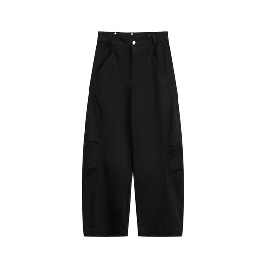 Unisex Weite Cropped-Cargohose mit hoher Taille und Utility-Taschen Nord Taschen