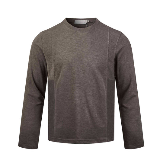 Herren Langärmeliges Feinstrick-Sweatshirt mit Rundhals und dezenter Nahtführung Nord Taschen