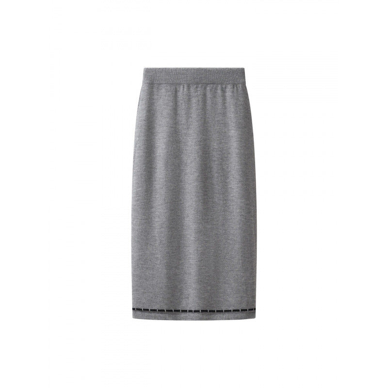 Damen Zweiteiliges Feinstrick‑Set mit kurzgeschnittenem Rüschen‑Cardigan und High‑Waist Bleistiftrock Nord Taschen
