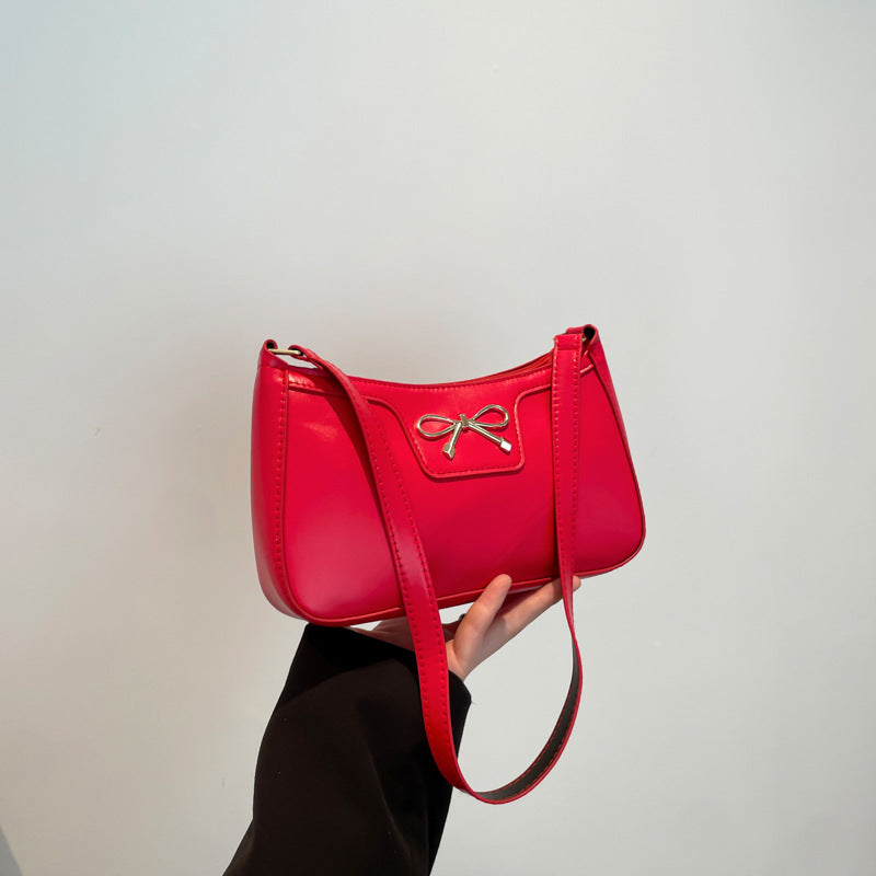 Damen modische Umhängetasche mit eleganter Schleifenapplikation Nord Taschen