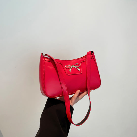 Damen modische Umhängetasche mit eleganter Schleifenapplikation Nord Taschen