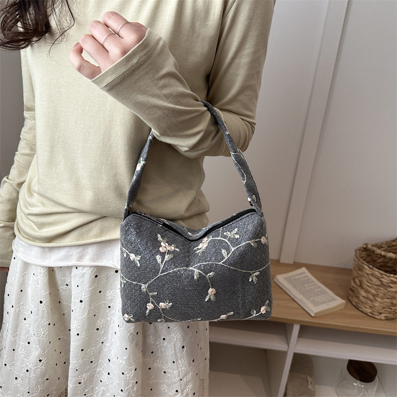 Damen elegante Handtasche mit floralen Stickereien Nord Taschen