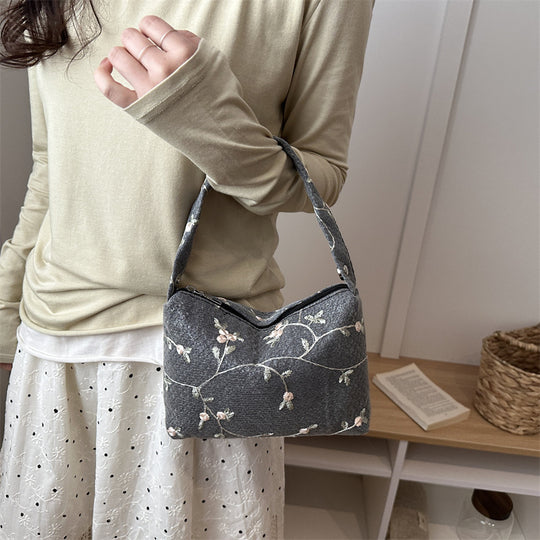 Damen elegante Handtasche mit floralen Stickereien Nord Taschen