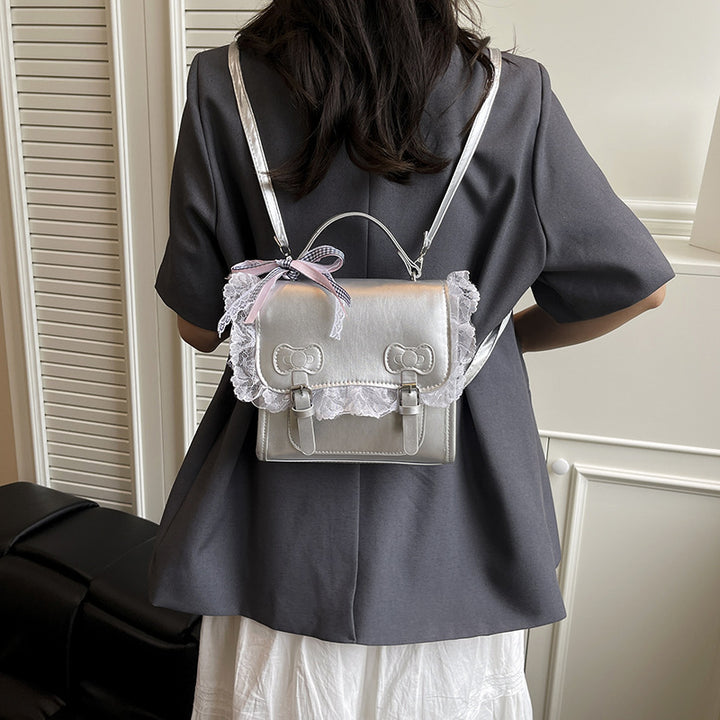 Damen stilvolle Rucksacktasche mit verspieltem Spitzenrand Nord Taschen