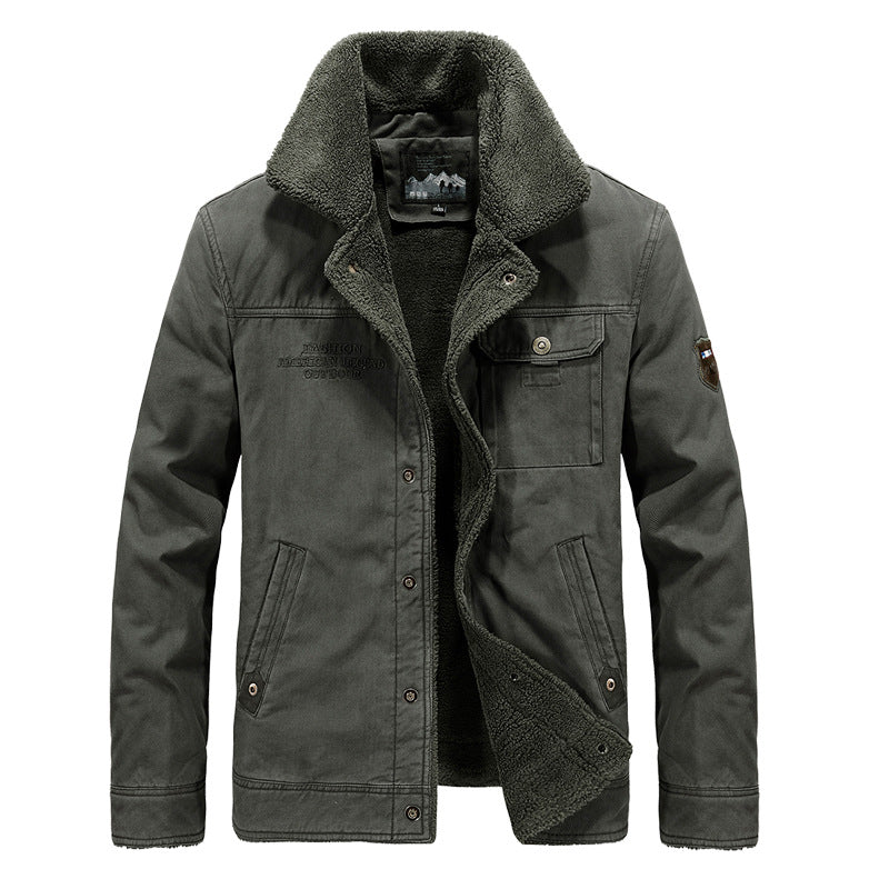Herren Modische Freizeitjacke mit Teddyfutter Nord Taschen