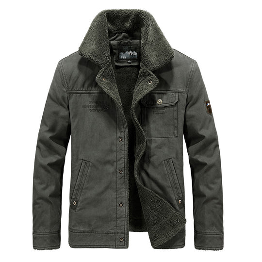 Herren Modische Freizeitjacke mit Teddyfutter Nord Taschen