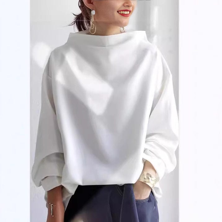 Elegante Loose-Fit Rollkragenbluse
