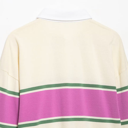 Damen Oversize Rugby-Polo-Shirt mit breitem Blockstreifen und Kentkragen Nord Taschen