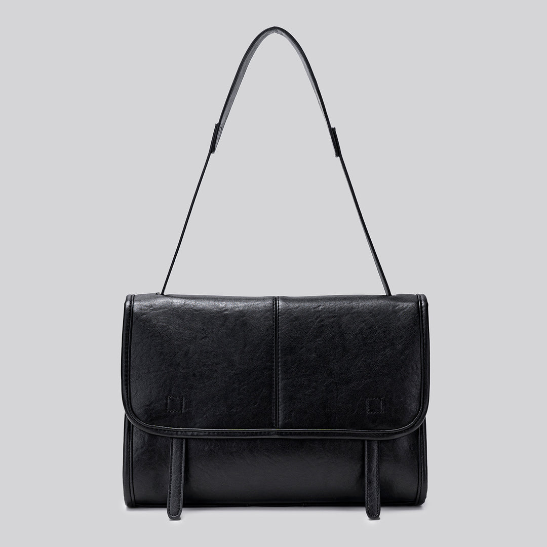 Damen Umhängetasche aus hochwertigem Kunstleder mit minimalistischer Frontklappe Nord Taschen