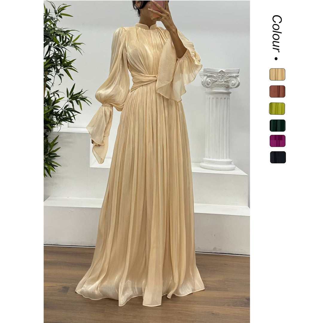 Damen Maxikleid mit figurschmeichelndem Schnitt und eleganter Raffung