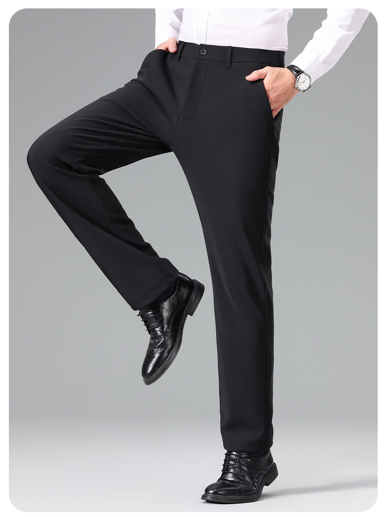 Herren Schlanke Business‑Stretchhose mit Bügelfalte und Komfortbund Nord Taschen