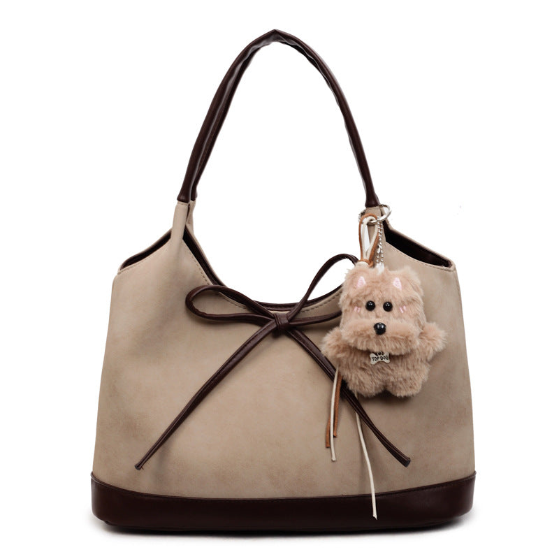 Damen modische Einkaufshandtasche mit verspieltem Anhänger Nord Taschen