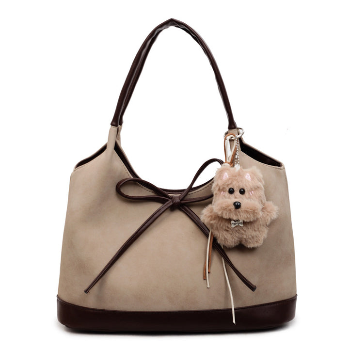 Damen modische Einkaufshandtasche mit verspieltem Anhänger Nord Taschen