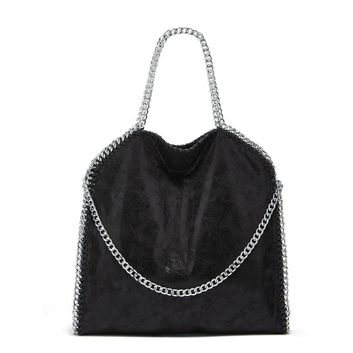 Damen Hobo-Tasche aus samtigem Material mit robustem Kettenhenkel Nord Taschen