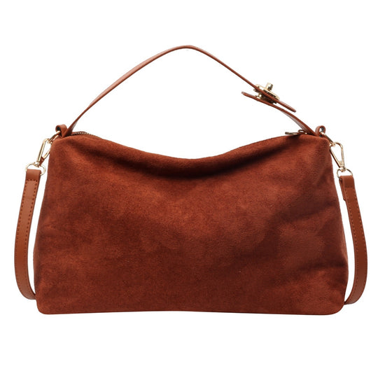 Damen Umhängetasche im eleganten, samtigen Design mit abnehmbarem Trageriemen Nord Taschen