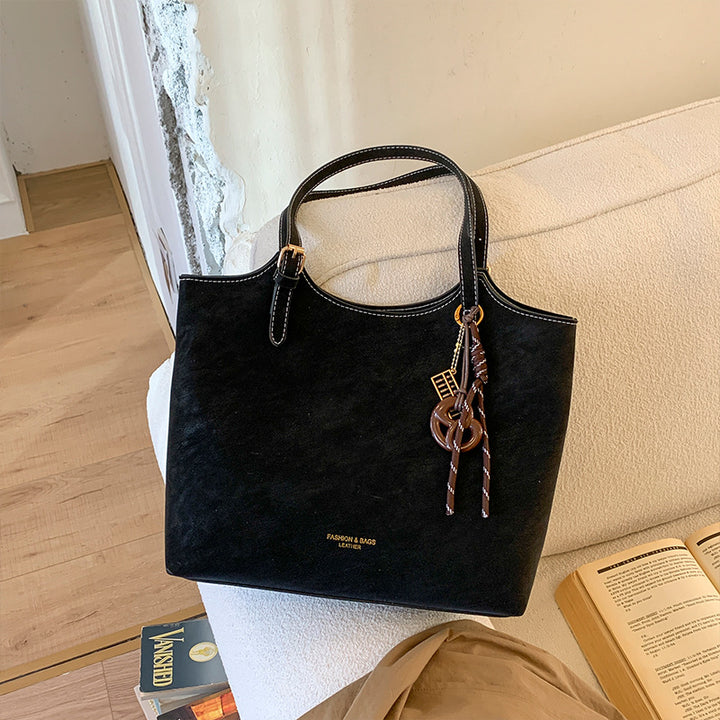 Damen minimalistischer Schultertasche mit hochwertiger Oberflächenstruktur Nord Taschen
