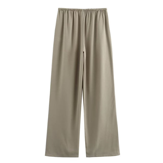 Damen weite Lounge‑Hose mit elastischem Tunnelzugbund und Eingrifftaschen Nord Taschen