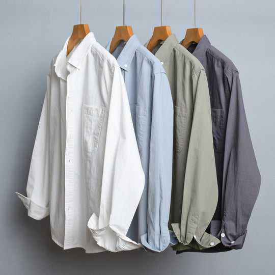 Herren Leichtes Baumwoll-Overshirt im Hemdjacken-Stil mit Brusttasche und Button-Down-Kragen Nord Taschen