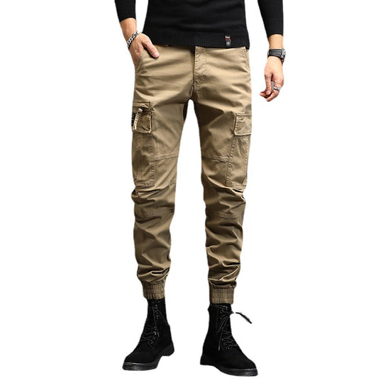Herren Cargo-Joggerhose mit Multifunktionalen Taschen, verstärkten Kniepartien und elastischen Bündchen Nord Taschen
