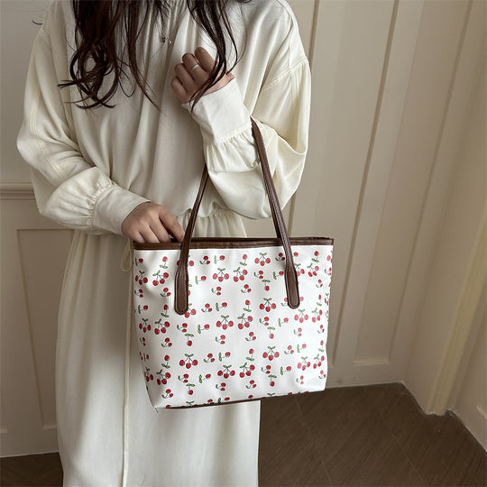 Damen elegante Strandtasche mit romantischem Lippenmuster Nord Taschen