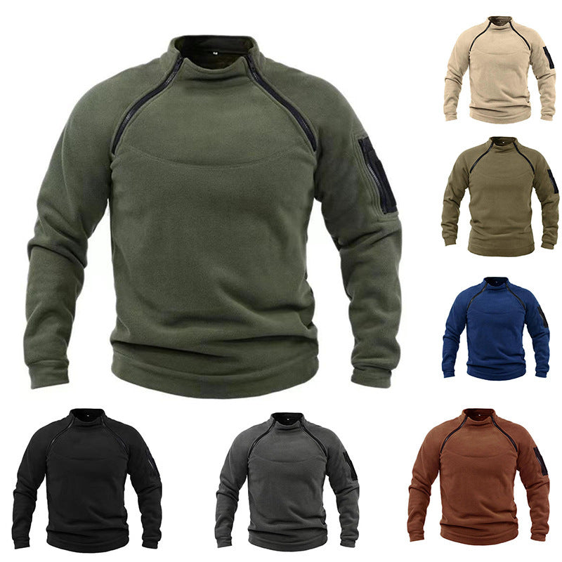 Herren Utility-Sweatshirt mit Schulter-Reißverschlüssen und Ärmeltasche Nord Taschen