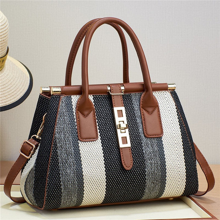 Damen edle Tote-Tasche mit strukturiertem Gewebe und vielseitigem Tragegurt Nord Taschen