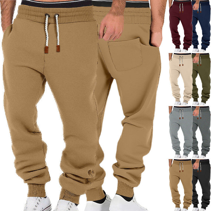 Herren nan komfortable Jogginghose aus hochwertiger Baumwollmischung mit elastischem Bund Kordelzug und Bündchen