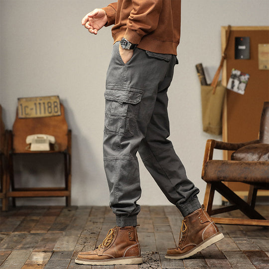 Herren Multifunktionale Cargo-Joggerhose mit Tunnelzugbund, Knieabnähern und Organizer-Taschen Nord Taschen