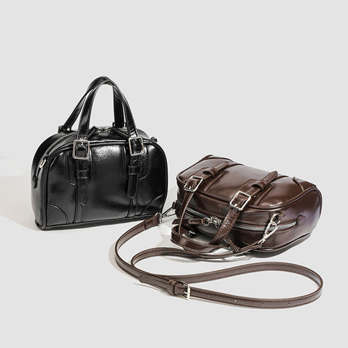 Damen elegante Handtasche mit strukturiertem Kunstleder und abnehmbaren Schulterriemen Nord Taschen