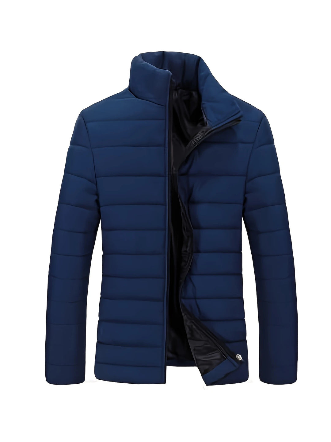 Herren Ultraleichte gesteppte Stehkragen-Isolationsjacke mit verdecktem Reißverschluss Nord Taschen