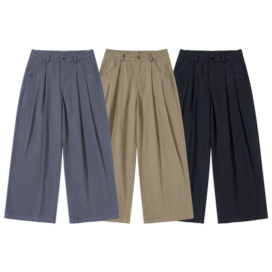 Damen Weite Bundfalten-Culottehose mit hohem Bund und tiefen Eingrifftaschen Nord Taschen