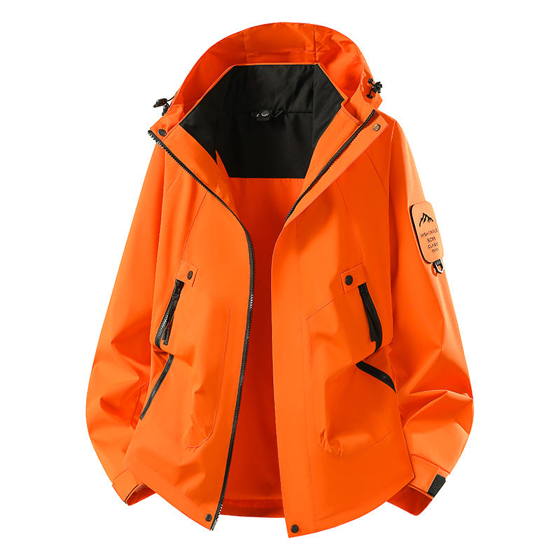 Herren Zwei-in-eins Wetterschutzjacke mit abnehmbarer Steppweste und verstellbarer Kapuze Nord Taschen